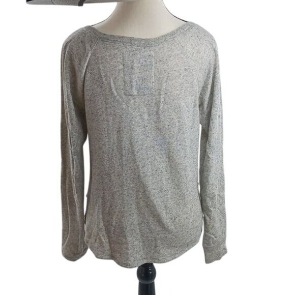 Express Womens S Gray Flip Sequin Long Sleeve Top Shimmer Sparkle Party Blouse - Picture 5 of 6